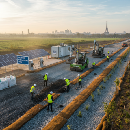 Matériaux éco-sourcés et chantiers bas carbone : l'évolution du VRD en Île-de-France dès 2026